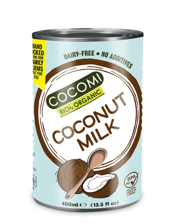 Coconut milk - napój kokosowy bez gumy guar w puszce (17 % tłuszczu) BIO 400 ml